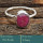 Pink Ruby Rough B - SRR988-Exclusive Pretty Rough Gemstone 925 Silver Ring Wholesale