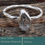 Herkimer Diamond Rough E - SRR988-Exclusive Pretty Rough Gemstone 925 Silver Ring Wholesale