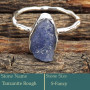 Tanzanite Rough B - SRR987-Charming Party Wear 925 Silver Ring Rough Gemstone Wholes