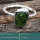 Chrome Diopside Rough D - SRR987-Charming Party Wear 925 Silver Ring Rough Gemstone Wholes