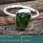 Chrome Diopside Rough D - SRR987-Charming Party Wear 925 Silver Ring Rough Gemstone Wholes