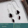 Garnet Cut C - CES948-New Design Casting Earring 925 Sterling Silver Cut Gemsto