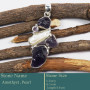 Amethyst Rough & Pearl G - RPP976-Latest New Rough Gemstone Pendant 925 Silver Wholesale