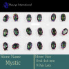 9 Pair Mystic Cut C - SSE852-4x6mm Oval 9 Pair Lots Stud Earrings Cut Gemstone 925 Ste