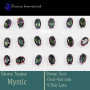9 Pair Mystic Cut C - SSE852-4x6mm Oval 9 Pair Lots Stud Earrings Cut Gemstone 925 Ste