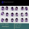 9 Pair Amethyst Cut E - SSE852-4x6mm Oval 9 Pair Lots Stud Earrings Cut Gemstone 925 Ste