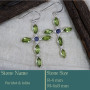 Peridot & Iolite Cut B - BZE742-Superb Holy Cross Earrings Cut Gemstone 925 Silver Wholes