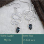 Mystic Cut A - BZE741-Solid 925 Silver Snake Design Earrings Cut Gemstone Handm