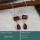 Garnet Cut E - BZE740-Stunning look 925 Silver Earrings Cut Gemstone Wholesale