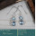 Blue Topaz Cut C - BZE738-Amazing Pretty Look Bezel Earrings Cut Gemstone 925 Sterl