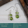 Peridot Cut F - BZE738-Amazing Pretty Look Bezel Earrings Cut Gemstone 925 Sterl