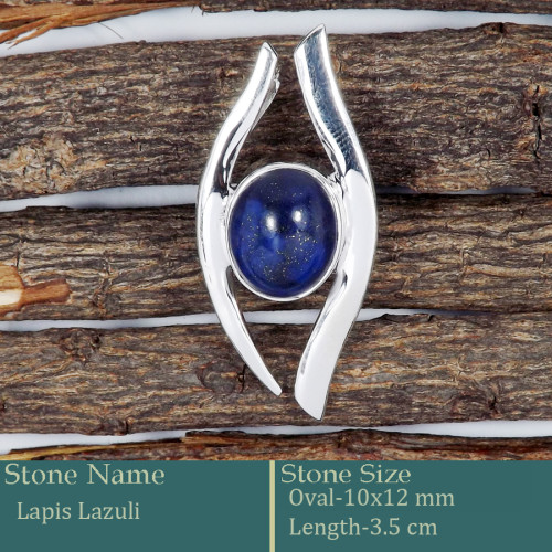 Lapis Lazuli Cab A - SSP838-Attractive Cab & Cut Gemstone Lots Pendant 925 Silver Who