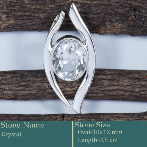 Crystal Cut I - SSP838-Attractive Cab & Cut Gemstone Lots Pendant 925 Silver Who