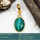 Malachite Cab F - CMJ873-Gorgeous Cab Gemstone Silver 18K Gold Plated Pendant Whol