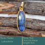 Labradorite Cut O - CMJ870-925 Silver 18K Gold Plated Pendant Labradorite Cut Gemsto