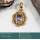 Pink Topaz Cut O - CMJ868-925 Silver 18K Gold Plated Party Wear Pendant Wholesale C