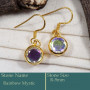 Rainbow Mystic Cut A - CMJ864-Dazzling 925 Silver 18K Gold Plated Earrings Cut Gemstone
