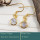 Rainbow Moonstone Cab D - CMJ863-Solid 925 Silver 18K Gold Plated Earrings Rainbow Moonsto