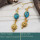 Blue Copper Turquoise Cab E - CMJ861-925 Silver 18K Gold Plated Earrings Cab Gemstone Wholesal