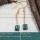 Blue Copper Turquoise Cab G - CMJ861-925 Silver 18K Gold Plated Earrings Cab Gemstone Wholesal
