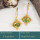 Peridot Cut B - CMJ858-925 Silver 18K Gold Plated Earrings Cut Gemstone Wholesal