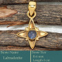 Labradorite Cab B - CMJ856-Amazing 18K Gold Plated Pendant 925 Sterling Silver Whole