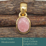 Rhodochrosite Cab C - CMJ856-Amazing 18K Gold Plated Pendant 925 Sterling Silver Whole
