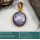Star Sapphire Cab F - CMJ856-Amazing 18K Gold Plated Pendant 925 Sterling Silver Whole