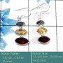 Mystic, Citrine & Garnet Cut O - BZE731-Solid 925 Silver Bezel Earrings Cut Gemstone Wholesale In