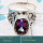 Mystic Cut D - SDR591-Party Look 925 Silver Designer Ring Mystic Cut Gemstone W