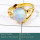Rainbow Moonstone Cab O - CMJ854-Solid 925 Silver 18K Gold Plated Ring Rainbow Moonstone G