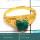Malachite Cab D - CMJ852-Stunning 18K Gold Plated Ring Cab Gemstone Wholesale Coll