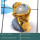Rainbow Moonstone Cab J - CMJ851-Pretty Look 925 Silver 18K Gold Plated Ring Rainbow Moons