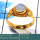 Rainbow Moonstone Cab K - CMJ851-Pretty Look 925 Silver 18K Gold Plated Ring Rainbow Moons
