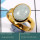 Aquamarine Cab K - CMJ850-Superb 925 Silver 18K Gold Plated Ring Cab Gemstone Whole