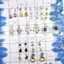 10 Pairs Mix Cut & Cab Stone A - BDA938-Elegant 10 Pairs 925 Sterling Silver Earrings Mix Lots Ca