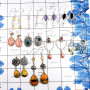 10 Pairs Mix Cab & Cut Gemstone C - BDA937-10 Pairs Cab & Cut Gemstone Mix Lots Earrings 925 Sterlin