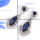 Mystic Cut A - SDE723-Exclusive Party Wear 925 Silver Designer Earrings Cut Gem