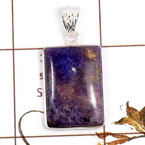 Charoite B - BPS948-Natural Charoite Gemstone Wholesale Bezel Pendants 925 St