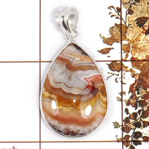 Crazy Lace Agate B - BPS946-Exclusive Gemstone Crazy Lace Agate Handmade Bezel Pendan