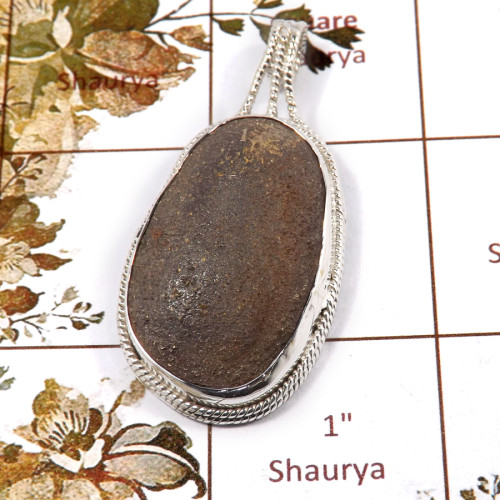 Boji Stone A - SD587-Dazzling Look Boji Stone Designer Pendant 925 Sterling Si