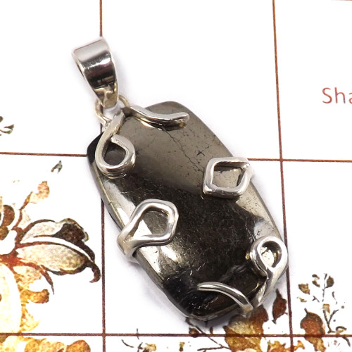 Pyrite E - ISP684-Indian Company Wholesale Handmade Pendants 925 Sterling S