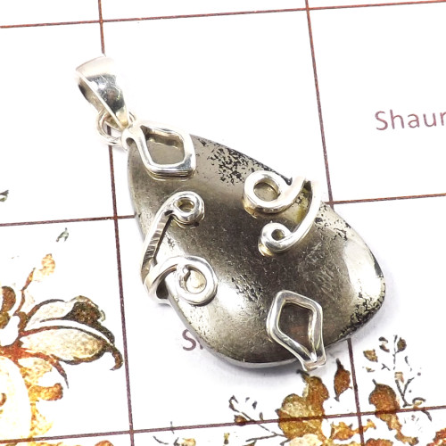 Pyrite G - ISP684-Indian Company Wholesale Handmade Pendants 925 Sterling S