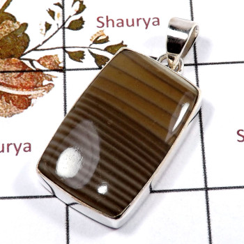 Agate Dubby Cab C - SD580-Gorgeous Agate Dubby Designer Pendant 925 Sterling Silver Agate Dubby Cab C - SD580-Gorgeous Agate Dubby Designer Pendant 925 Sterling Silver