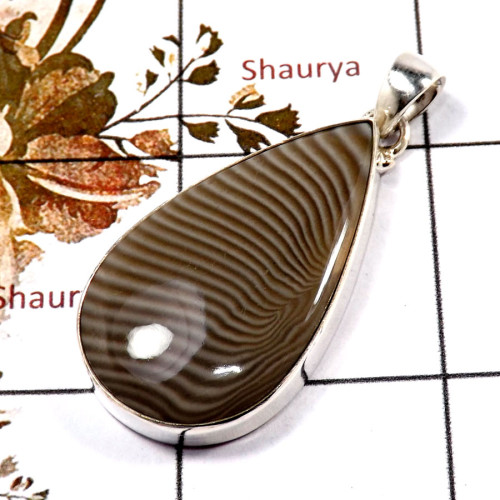 Agate Dubby Cab D - SD580-Gorgeous Agate Dubby Designer Pendant 925 Sterling Silver Agate Dubby Cab D - SD580-Gorgeous Agate Dubby Designer Pendant 925 Sterling Silver