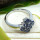 Tanzanite Cut C - SFJ935-Party Wear 925 Sterling Silver Ring Tanzanite Cut Gemston