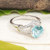 Blue Topaz Cut B - SFJ932-Exclusive Wholesale Lots 925 Silver Ring Cut Gemstone Mad