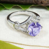 Amethyst Cut C - SFJ932-Exclusive Wholesale Lots 925 Silver Ring Cut Gemstone Mad