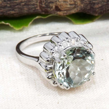 Green Amethyst Cut F - SFJ932-Exclusive Wholesale Lots 925 Silver Ring Cut Gemstone Mad