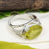 Lemon & Topaz Cut F - SFJ931-Amazing Solid 925 Sterling Silver Ring Cut Gemstone Whole